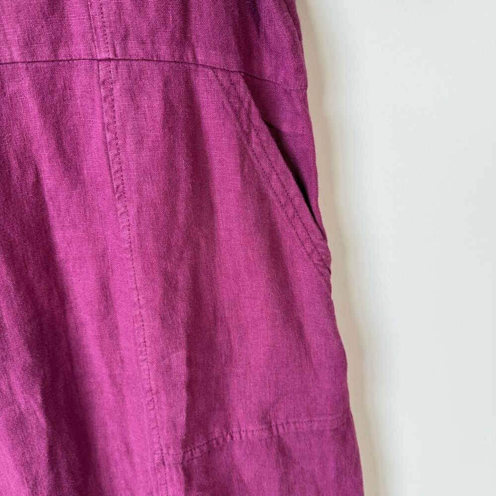 NWT Seasalt Cornwall | Purple 100% Linen Midi Dress Size 8P - Picture 6 of 9